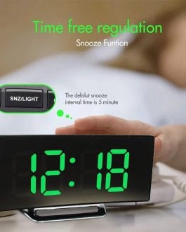 LED alarm clock designed with batteries