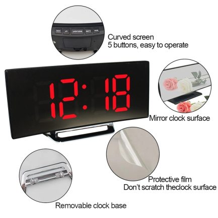Led alarm clock designed with batteries