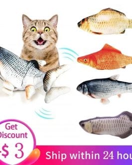 A bouncy toy fish 3D for a cat