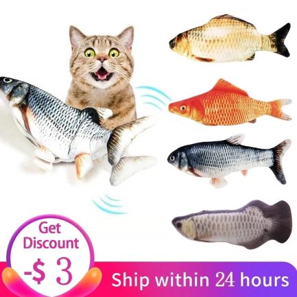 A bouncy toy fish 3d for a cat