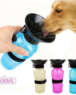 Portable water bottle adapted for the animal
