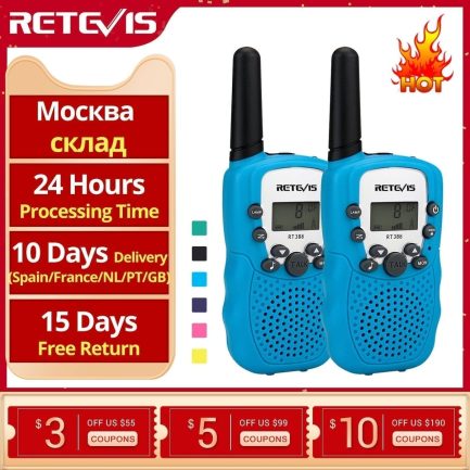 Retevis rt388 walkie talkie for children range up to 800 meters