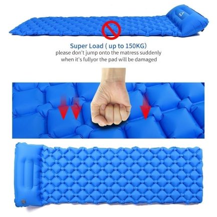 An inflatable sleeping mattress that is easy to carry and operate when needed