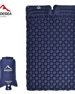 An inflatable double sleeping mattress that is easy to carry and operate when needed