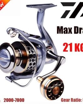 Spinning Reel Max Drag 21KG Spool, Gear 5.2:1 Ratio, High Speed ​Saltwater