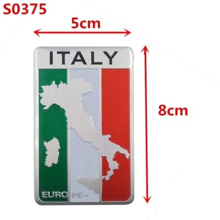 Italy flag 3d metal emblem badge styling. motorcycle and car decal