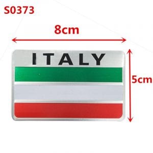 Italy Flag 3D Metal Emblem Badge Styling. Motorcycle And Car Decal