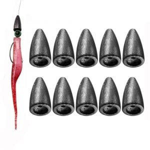 10pcs Fishing Weight Sinkers, 3.5g 5g 7g 10g 14g, Bullet Lead Weight Sinkers.