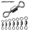 Jackfish stainless steel fishing connector, 8-word ring connector, rolling swivel, 50pcs/lot fishing