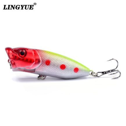 Fishing lure 6.5cm/12g topwater popper bait, 5 color with 6# hooks