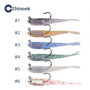 Chinook 5pcs Soft Bait with Hook