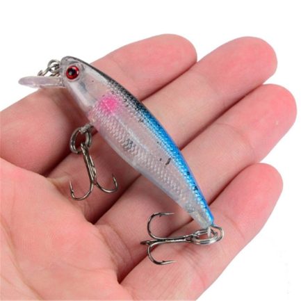 6.5cm 4.5g fishing lure, quality minnow lure, 3d eyes, plastic hard bait