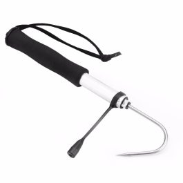 60cm Professional Telescopic Fishing Gaff Stainless Steel, Gripper With Soft Handle