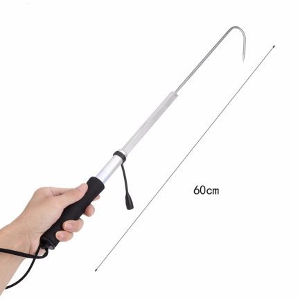 60cm professional telescopic fishing gaff stainless steel, gripper with soft handle