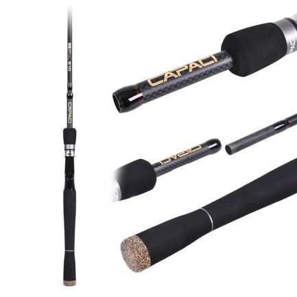 Jof fishing rod lengthened handle, 6 sections, carbon fiber, travel rod, 2.1m-2.7m