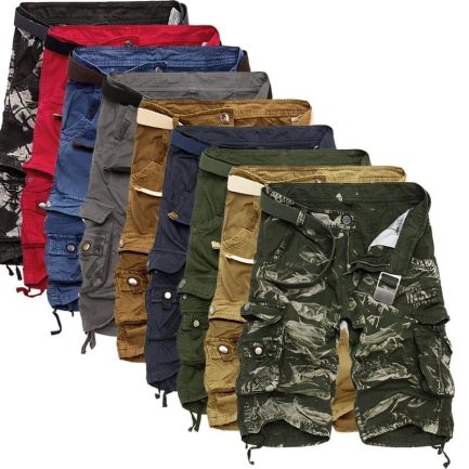 Cargo shorts men , cool camouflage summer hot sale cotton casual men short
