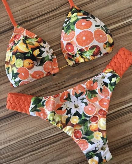 Sexy floral print bikini bandage swimsuit, fashion summer bathers bathing suit ,women two-piece suit