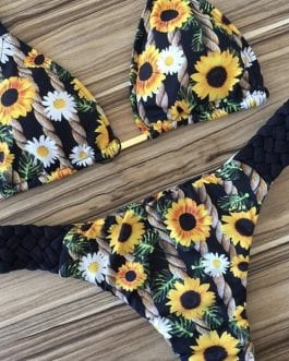 Sexy Floral Print Bikini Bandage Swimsuit, Fashion Summer bathers Bathing Suit ,Women Two-piece Suit