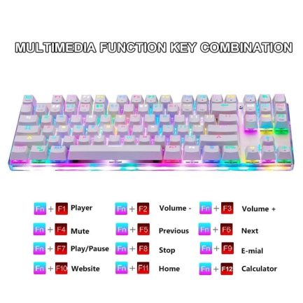Original motospeed k87s, gaming mechanical keyboard with rgb backlight red/blue switch