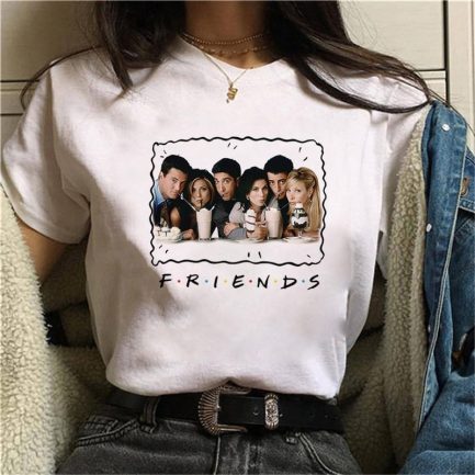 Friends tv show tshirt, women t-shirts top, summer 90s tshirt streetwear t-shirts
