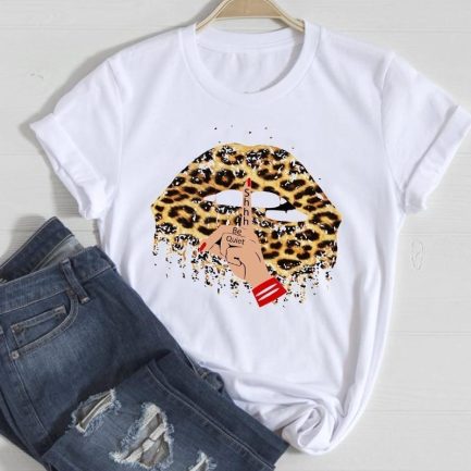 T-shirts women make up crown, fashion 90s trend  spring summer clothes graphic tshirt top lady