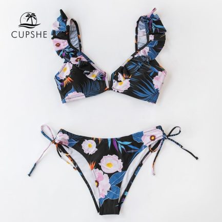 Sexy bikini sets,  floral swimwear with two pieces