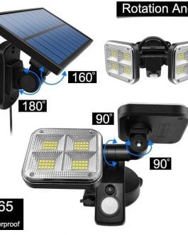 20w Super Bright Solar Lights 120led, IP65, Waterproof for Outdoor