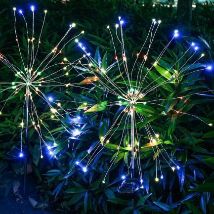 90/120/150led, solar light, outdoor,waterproof flash string lights lawn firework lamp christmas decor