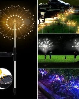 90/120/150LED, Solar Light, Outdoor,Waterproof Flash String Lights Lawn Firework Lamp Christmas Decor
