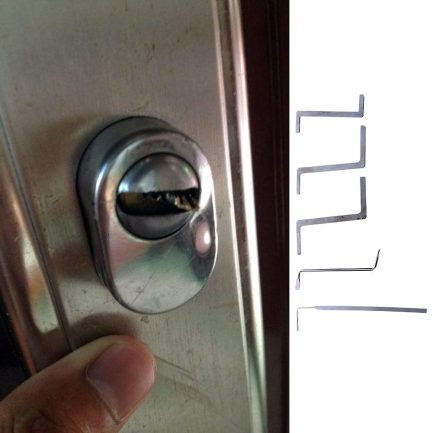 5pcs/set locksmith lockpick lock pick set stainless steel double row tension removal