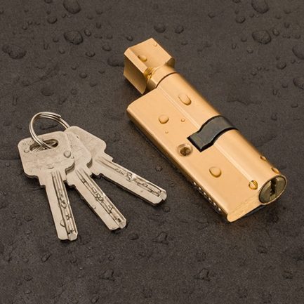 Door cylinder lock biased 70mm 3 keys anti-theft entrance brass ab door lock