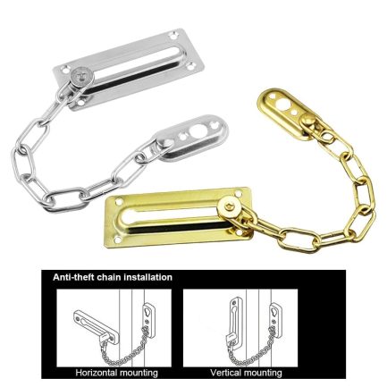 Stainless steel door safety lock guard chain security bolt