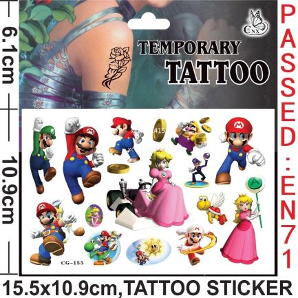 Super mario original tattoo stickers