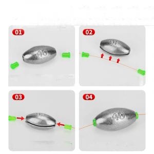 10pcs 3g-15g Lead Sinker, quick change, Opening Mouth