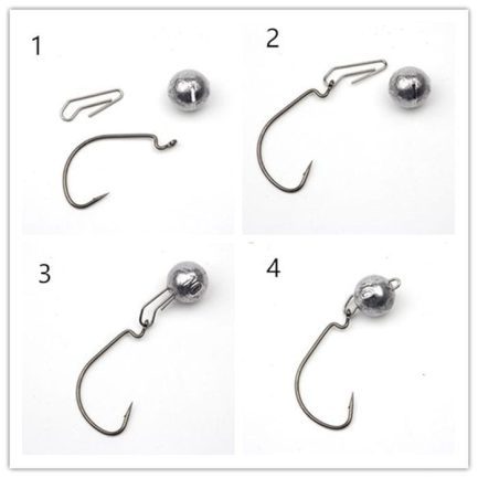 Rompin 5pcs fishing lead sinker weight, 3g-28g hook connector quick release