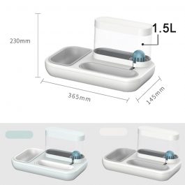 4 Style Bowl for Cats, Feeder Bowls Kitten Automatic Drinking Fountain 1.5L Capacity