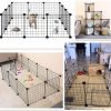 Foldable pet playpen iron fence puppy kennel house, exercise training