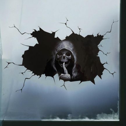Horror wall stickers, silent skull sticker car window
