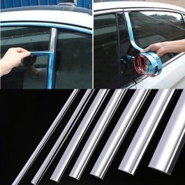 Chrome Moulding Trim, Car Door Protector, Stickers Strip for Bumper Grill, Door Edge, Guard Plate Sticker