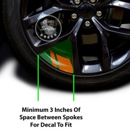 6Pcs Reflective Car Wheel, Rim Vinyl Stickers, Racing Wheel Hub Decals for Size 16″ – 21″