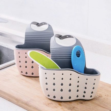 1pcs utensils organizer adjustable snap sink soap
