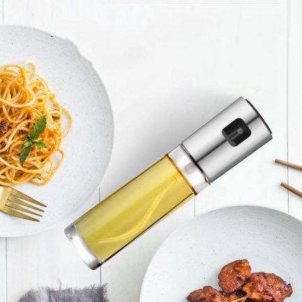 Kitchen stainless steel olive oil sprayer, bottle pump oil leak-proof