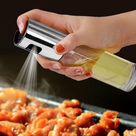 Kitchen stainless steel olive oil sprayer, bottle pump oil leak-proof