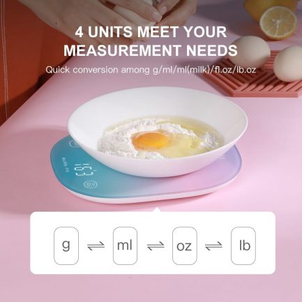 Yolanda 5kg smart kitchen scale, bluetooth app electronic scales