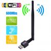 600mbps high speed internet, wireless usb wifi router adapter network, lan card dongle with antenna easy to use