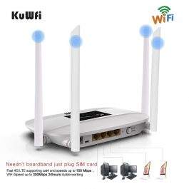 300Mbps 4G Router Unlocked, 4G LTE CPE Wireless, Support SIM Card, 4Pcs Antenna With LAN Port