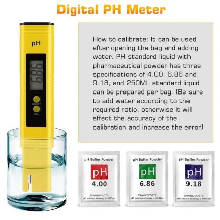 Ph meter 0.01 high precision water quality, tester with 0-14 ph measurement range, suitable for aquarium, swimming pool