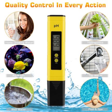 Ph meter 0.01 high precision water quality, tester with 0-14 ph measurement range, suitable for aquarium, swimming pool