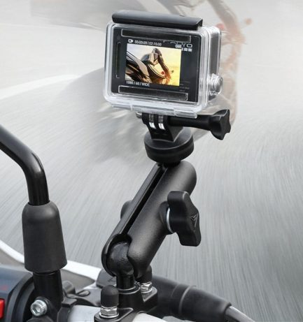 360 rotating motorcycle bike camera holder for gopro