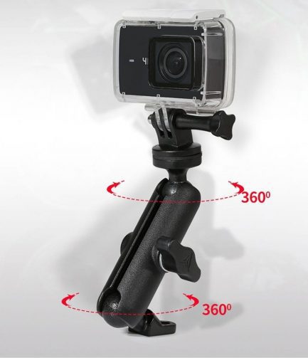 360 rotating motorcycle bike camera holder for gopro